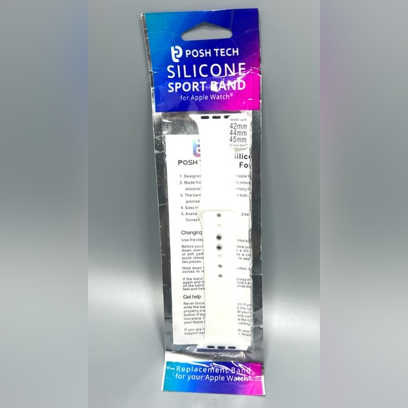 Posh Tech Silicon Sport Band  Apple Watch Replacement Strap - Picture 1 of 5